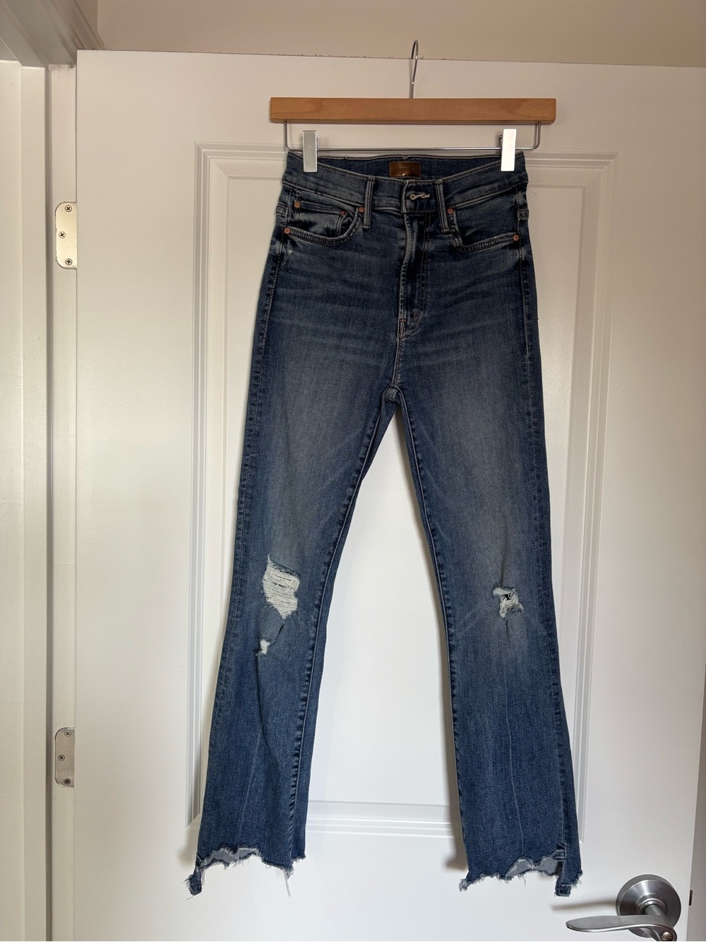 MOTHER The Insider Crop Step Chew Denim